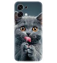 Oppo A6 Pro Kılıf Boutique Baskılı Resimli Komik Kedi Pcode -008