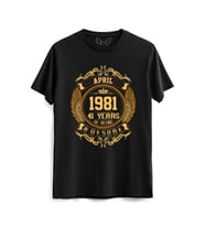Vintage Gold Awesome Series April 1981 Siyah Tshirt