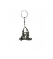 Queen Grubu Logolu Metal Anahtarlık – Gümüş Renk  Unisex Rock Tarzı Retro Aksesuar