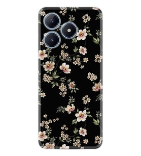 C61 Kılıf Boutique Baskılı Resimli Siyah Fon Çiçek Pcode -045