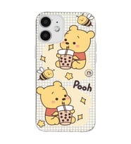 Iphone 12 Uyumlu Winnie The Pooh Tasarımlı Şeffaf Telefon Kılıfı
