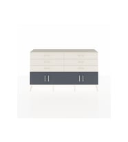 Arges Konsol 2 Raflı 6 Çekmeceli 4 Kapaklı 176x30x99 Aytaşı-Antrasit/Aytaşı