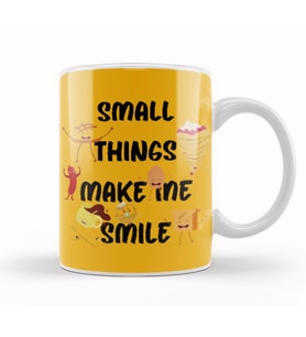 Smile Quotes Happy Love Gift Kupa Bardak Porselen