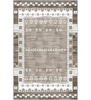 Eliana Home Baskılı, Yıkanabilir Kaymaz Taban Salon Halısı LNA0165-SM23 100x150 cm (Kahverengi)