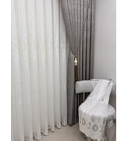 NİVEMESHOME SAFİR BEYAZ 1/3 TÜL PERDE