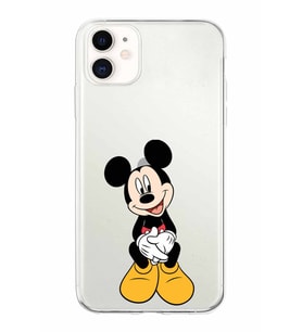 Apple iPhone 11 Uyumlu Kapak Mickey Mouse Tasarımlı Şeffaf Silikon Kılıf