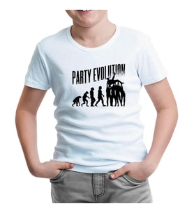 Party Evolution Beyaz Çocuk Tshirt