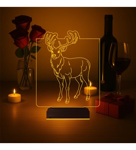 Luvivia Geyik 3D Lamba - Masa Gece Lambası
