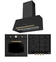Franke Classic Line Nero Rustik Ankastre Set (FCH 604 4G TC ON C Ocak + FCO 86 H