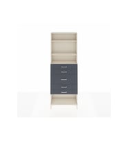 Arges Dolap 3 Raflı 5 Çekmeceli 88x30x243 Aytaşı-Antrasit