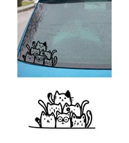 Siyah Kediler Araba Stickerı - Siyah Kediler Araba Çıkartması