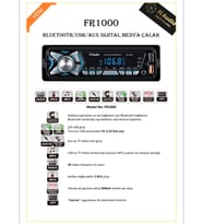 fi Audio FR1000 BLUETOOTH/USB/AUX DİJİTAL MEDYA ÇALAR OTO TEYP (Siyah)
