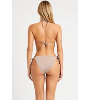 Kadın Bikini Takımı Simli Üçgen Kap Tokalı Normal Bel Slip Alt Ayarlanabilir Askılı Örme Kumaş