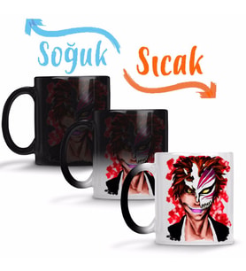 Anime Bleach Ichigo Kurosaki Sihirli Kupa Bardak Porselen