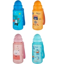 Lexroo Figürlü 400 ml Pipetli Tritan Çocuk Su Matarası