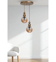 YAREN 2 Lİ TEPSİLİ ESKİTME BAL CAMLI SARKIT