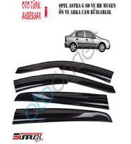Opel Astra G Sedan Hb 1998-2003 Mugen Cam Rüzgarlığı Ön-Arka (Siyah)