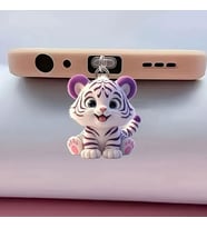 Purple Tiger Figürlü Telefon Charmı (Lighting (iPhone) Uyumlu Şarj Soketi Tıpası)