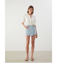 LCW Jeans İndigo Standart Fit Kadın Jean Şort Etek