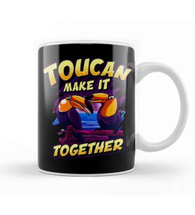 Funny Toucan Make It Together Adorable Bird Pun Kupa Bardak Porselen