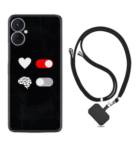 Tecno Spark 9T Kılıf Silikon Boyun Askılı İpli Desenli Silikon Love Brain 1722