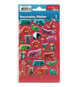 TANEX KIDS TNX-25174 DEKORATİF ETİKETLER - ORMAN CANLILARI 3 SERİSİ STICKER