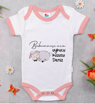 BK Kids Kişiye Özel Pembe Bebek Body Zıbın - Model 90