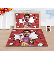 BK Gift Kişiye Özel Erkek Karikatürlü 1000 Parça Profesyonel Puzzle-2
