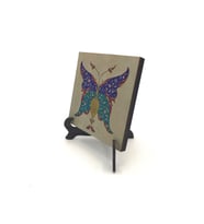 Kelebek Deseni Baskılı MDF Masaüstlük 10X10