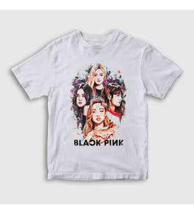 Presmono Unisex Çocuk Beyaz Girls Blackpink T-Shirt 19406tt