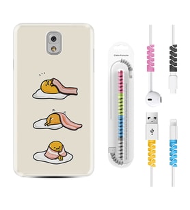 Samsung Note 3 4 5 8 9 20 Ultra 10 Lite Kılıf Kablo Koruma Spiral Silikon Sweety Egg 1322