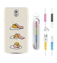 Samsung Note 3 4 5 8 9 20 Ultra 10 Lite Kılıf Kablo Koruma Spiral Silikon Sweety Egg 1322