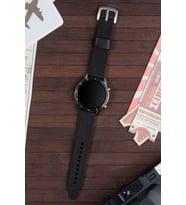 vagave Huawei Watch Gt Gt2 Gt2e Gt2pro Gt3 Gt3pro Ultimate Deri Kordon 46 -22mm dıshuawei (Siyah)