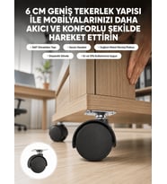 Kilitsiz 6 cm Tekerlek Ayak Tek Adet