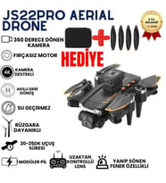 JS22PRO Drone,4K Uzaktan Kumandalı, Fırçasız motorlu 360 Roll Özellikli , Çift lens Korumalı Drone