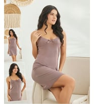 Kadın Sleep Wear 216 Kısa Gecelik (Gül Kurusu)