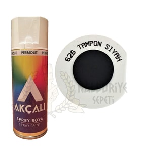 Akçalı Akrilik Sprey Boya TAMPON SİYAH 400 ml - 626