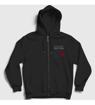 Presmono Unisex Siyah Icon Beatles John Lennon Fermuarlı Kapüşonlu Sweatshirt 34834tt