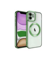 Newface Apple iPhone 11 Kılıf Kross Magneticsafe Kapak - Koyu Yeşil