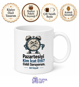 Pazartesi Sendromu Temalı Kupa Bardak Komik Ofis Hediye Espri Bardak