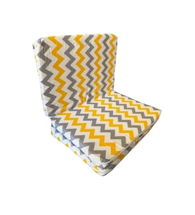 Katlanır Çocuk Yatağı Sünger Yatak Çocuk Oyun Minderi 60x120-4 Cm(sarı Gri Zikzak