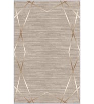 Eliana Home Baskılı, Yıkanabilir Kaymaz Taban Salon Halısı LNA1284 100x150 cm (Bej)