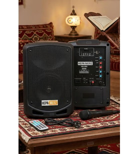 Hepa Merz 300W Şarjlı Portatif Seyyar Mikrofonlu Mevlüt Amfisi 6.5 İNÇ (HS-300)