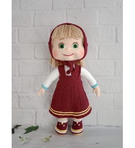Maşa Bebek Amigurumi Organik Oyuncak