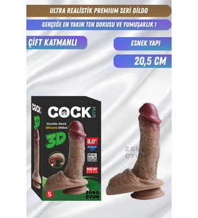 Premium Seri Ultra Realistik Gerçekçi Dildo Penis 20,5 Cm