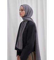 Carell Monogram Jakar İtalyan İpekli Şal Füme