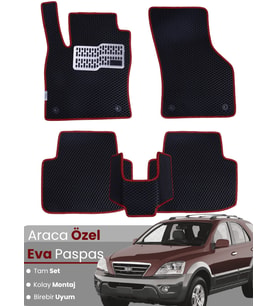 KİA SORENTO (2002-2009) Uyumlu EVA Paspas Tam Set–Araca Özel,Kolay Montaj,Su Geçirmez