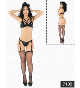 Giyim Lateks Bralet Jartiyer Takımı