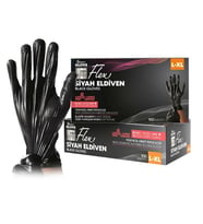 ŞeyliŞeyler Reflex Flex Pudrasız Eldiven Siyah L-XL 100’lü 10 Paket