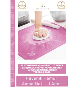 #HamurMatı Silikon Silpat Şeker Hamuru Hazırlama Örtüsü Kaymaz Ölçülü Yapışmaz 50x40cm Hamur Açma Ma